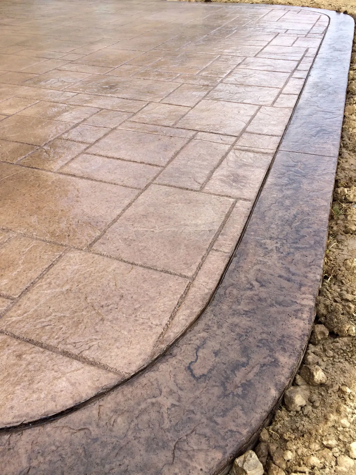 Stamped Slate concrete finish