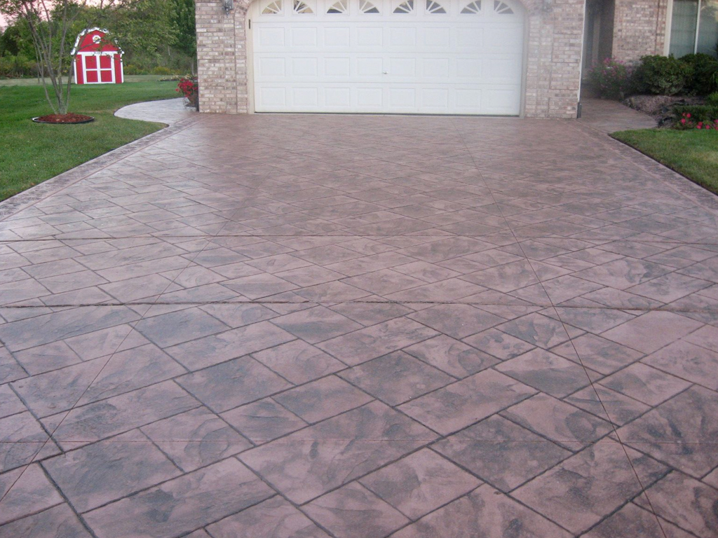 Integral Stain concrete finish